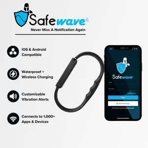 SAFEWAVE Band - Bluetooth Waterproof Wearable Accessory, Compatible with Phones, Android Devices and Monitors, for Electronics Enthusiasts