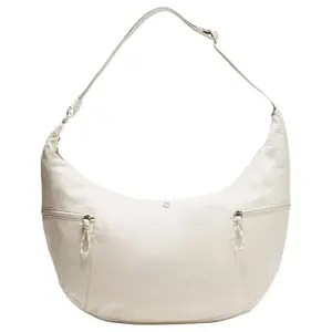 Lululemon Large Slouchy 13L Adjustable Strap Recycled Nylon Shoulder Bag for Men and Women in Light Ivory