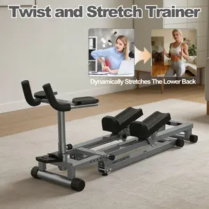 Adjustable 3-in-1 Spine Twist Stretcher & Stair Stepper & Waist Trainer, Adjustable Back Stretcher Machine for Lower Back Exercise, Core Activation & Full-Body Workout