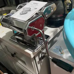 YASHE Pasta Maker Machine, Stainless Steel Pasta Roller and Cutter with 7 Adjustable Thickness Settings,  Kitchen Utensils Detachable Cooking Kitchenware, Cutting Noodle Home Operation Manual