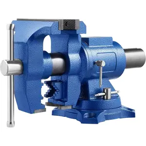 VEVOR Bench Vise 6 Inch, Double Swivel Rotating Heavy Duty Vise Head/Body Rotates 360°,Pipe Vise Bench Vices 30Kn Clamping Force,for Clamping Fixing Equipment Home or Industrial Use