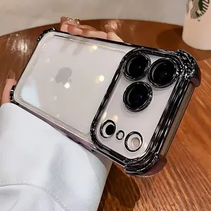 Electroplating Airbag protection phone case,Phone Accessories for iPhone17 air 16 15 14 13 12 11 Pro Max Plus Protection Protector,Decorative Phone Protector Cover,exquisite Casing,high-end feeling