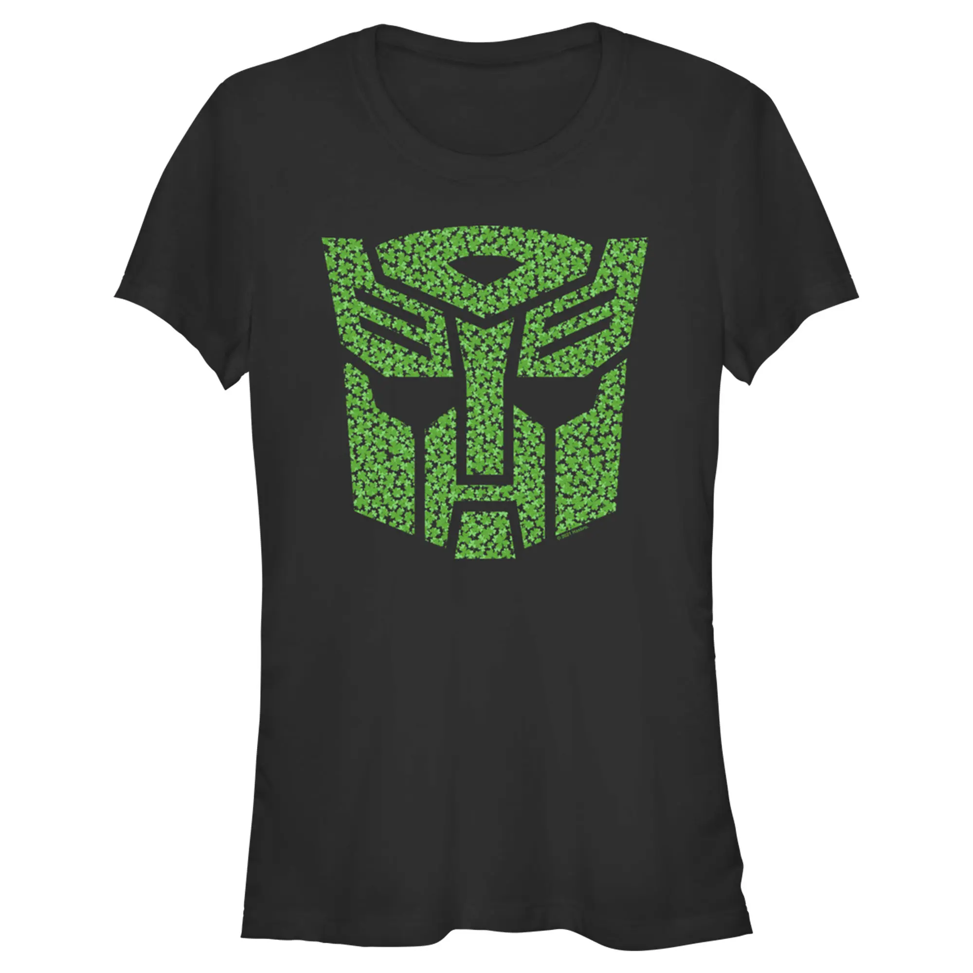 Juniors Womens Transformers St. Patrick's Day Cloverfield Autobot Logo T-Shirt