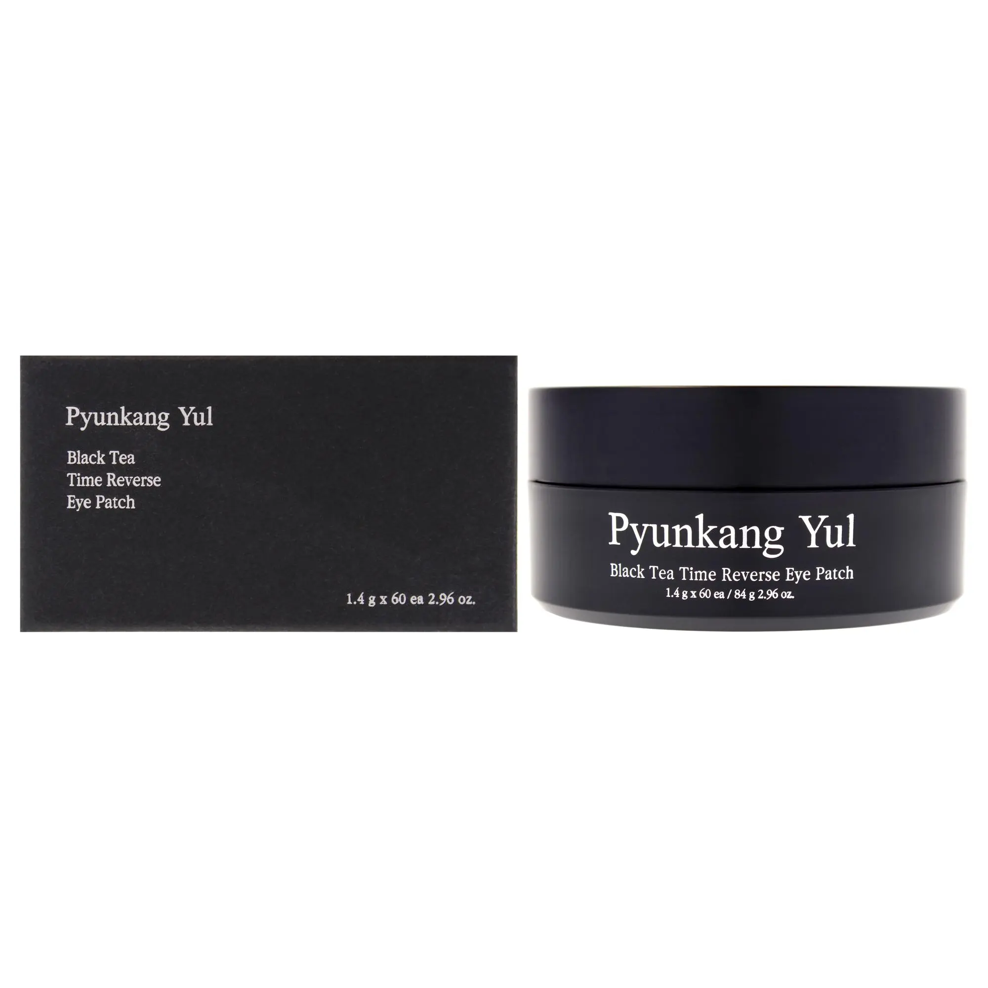 Pyunkang Yul Black Tea Time Reverse Eye Patches - 60 Pieces Unisex Daily Under Eyes Treatment, Clinical Anti-Aging, Instant Firming & Radiance