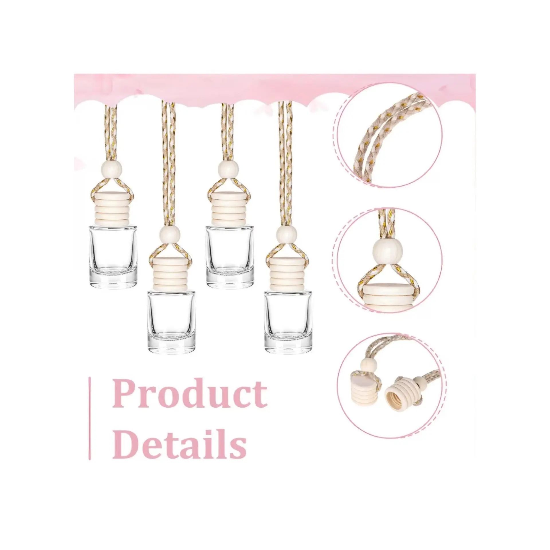 Strawberry Car Diffuser Air Freshener Diffuser 8ml with Ripened Strawberry Nuances and Fresh Green Balance