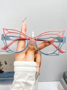 Vintage Cat Eye Frame Eyeglasses, Trendy Casual Eyeglasses for Women & Men, Stylish Trendy Eyewear, Fashion Eyeglasses for Work, Daily Clothing Decor, Perfect for Student Daily Use