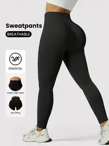 Women's High-Waisted Seamless Leggings, High Elasticity, Comfortable Sportswear, Perfect for Yoga and Fitness, Fashionable Durable Pants, Gym Sportswear Bottoms