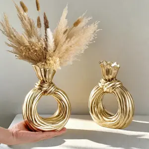 Modern Simple Round Resin Vase, Decorative Vase, Flower Arrangement Vase, Diy Flower Vase, Home Desktop Decoration, Floral and Plant Cultivation, Suitable for Home Hotel Restaurant, Year-Round Use