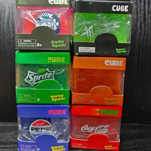Cube Squishes of drinks beverages soda coffee for stress relief