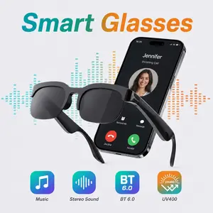 Bluetooth Audio Smart Glasses for Women Men,Open Ear Sound Mic & Speakers,Athletic/Outdoor UV Protection,Music Playback & Hands-Free Calls,Voice Control