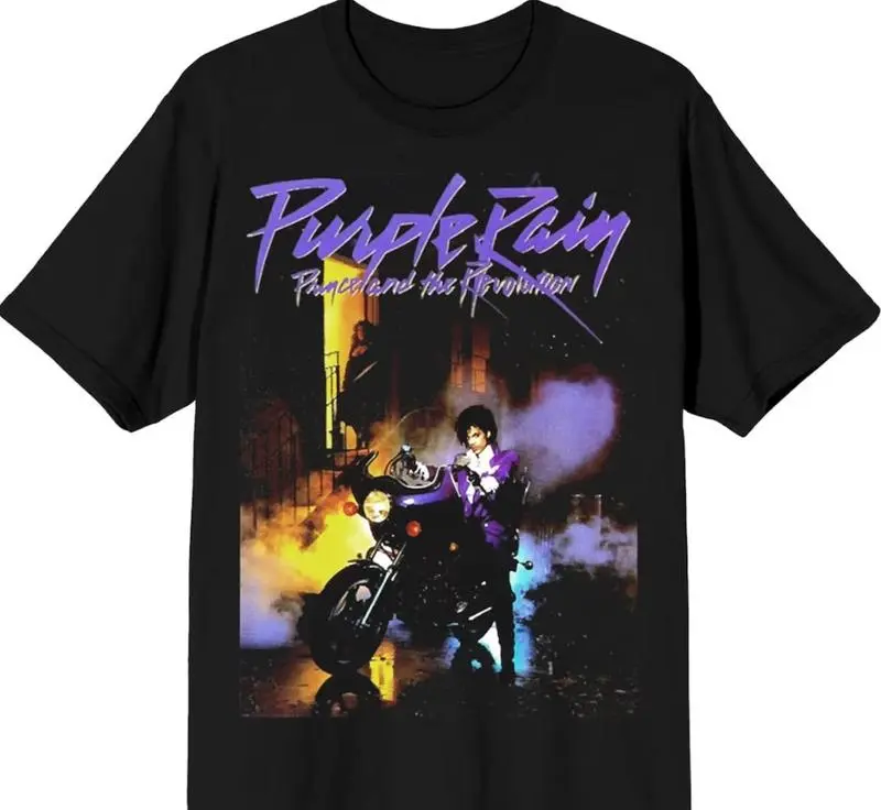 Prince Purple Rain Revolution Graphic T-Shirt Classic Crew Neck Tee