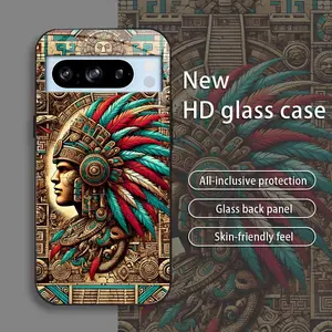 Suitable for [Google Pixel 8 Pro] New high-end totem glass mobile phone case New business simple metal paint electroplated glass mobile phone case Affordable price Anti-drop and anti-fingerprint 995