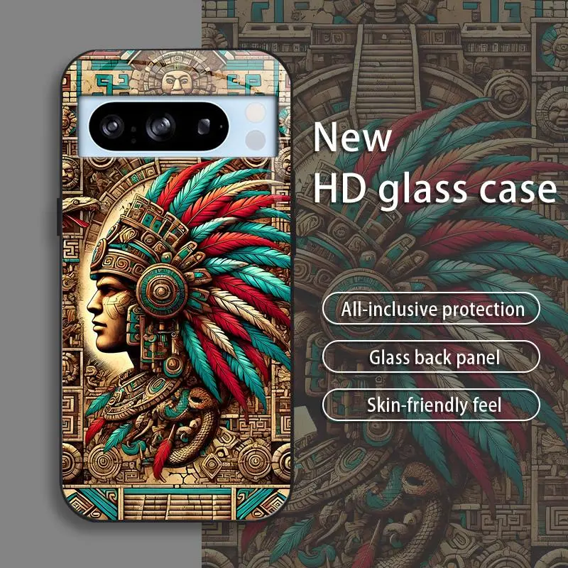Suitable for [Google Pixel 8 Pro] New high-end totem glass mobile phone case New business simple metal paint electroplated glass mobile phone case Affordable price Anti-drop and anti-fingerprint 995