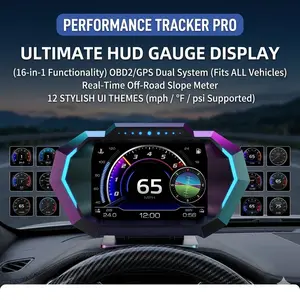 P26 Ultimate HUD Smart Digital Gauge | OBD2+GPS Dual System with Off-Road Slope Meter | 12 UI Themes & Ambient Light | Real-time Car Performance Tracker for All Vehicles