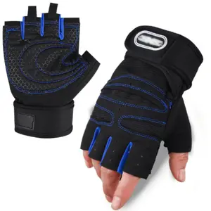 Anti-Slip Wrist Guard Barbell Cycling Sports Fitness Half Finger Gloves