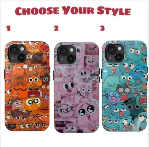 3 Styles Of the amazing world of gumball, darwin, Anais Tough Case For iPhone 16 15 14 13 12 11 Plus Pro Max Mini -Phone Cover, Gift For Him Gift For Her