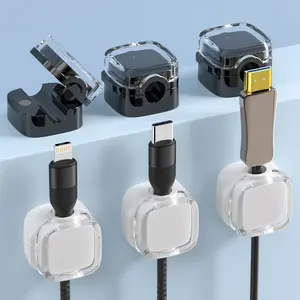 Magnetic Cable Clips - Cord Organizer for USB Charging Cables, Desk Wire Management for iPhone Android Phone Cords