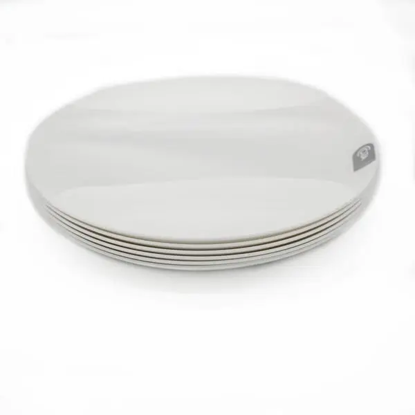 6-Pc Plastic Dish Set (Only dishes) 10 Inch Diameter BPA Free, White