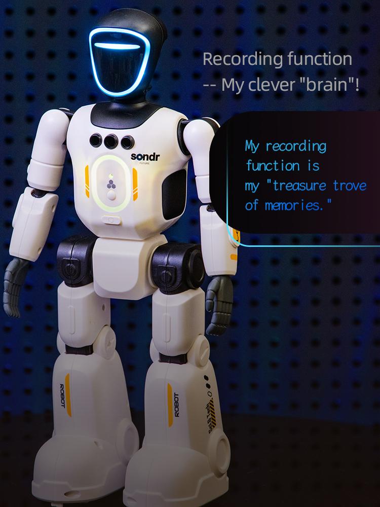Next-Gen Humanoid Robot: Smart Control, Full-Body Articulation, Gesture Sensing & Voice Recording, Perfect Gift for Kids