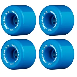 Powell Peralta Rat Bones Skateboard Wheels Old School Re-Issue Blue 60mm 90A