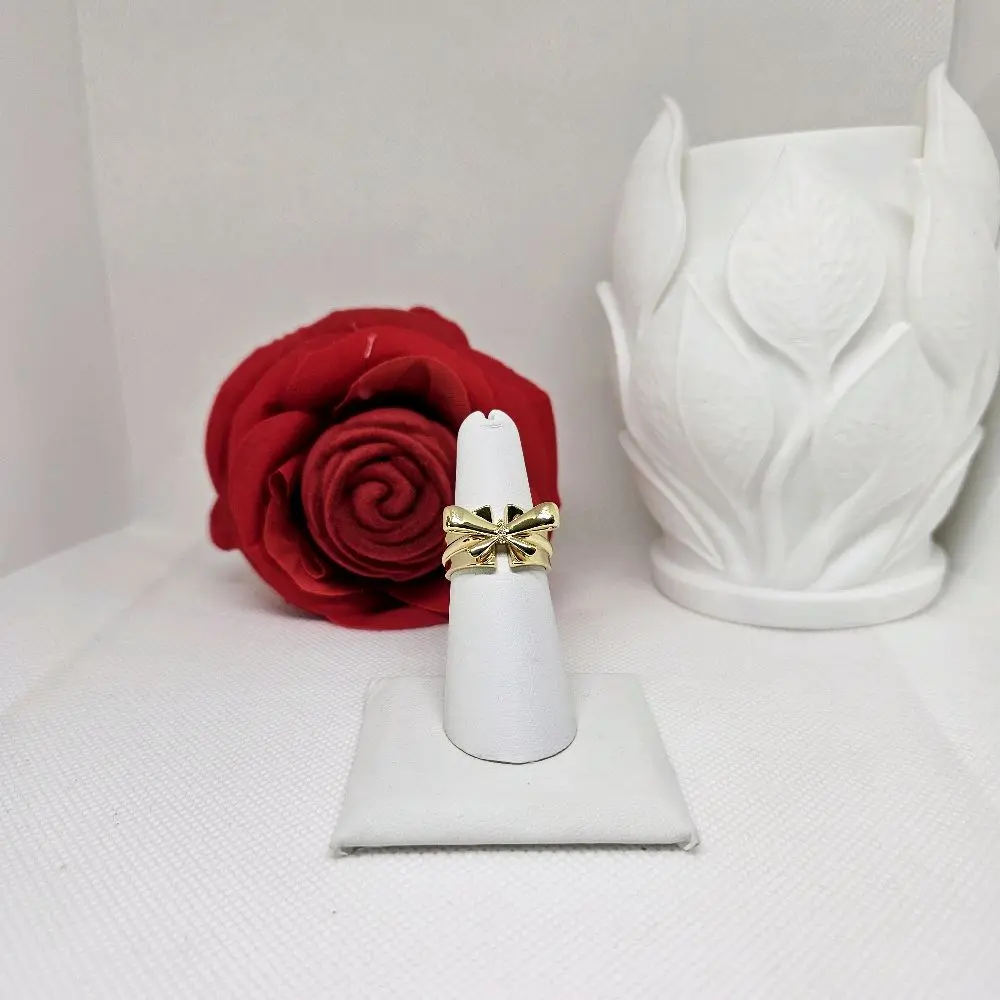 valdiviajewelry #2376 Bow ring, 14k gold plated, high quality