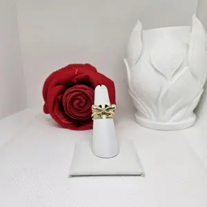 valdiviajewelry #2376 Bow ring, 14k gold plated, high quality