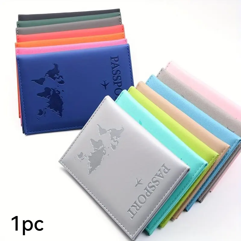 Passport Holder, 1 Count Multi-color Travel Document Holder, Simple Passport Wallet, Travel Accessories, Travel Essentials, Passport Case, Passport Cover, Passport Holder for Men & Women