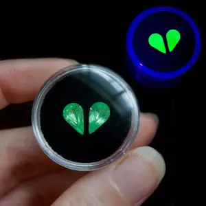 (2) Two UV Reactive Uranium Glass 10mm Tear Drop Rhinestones