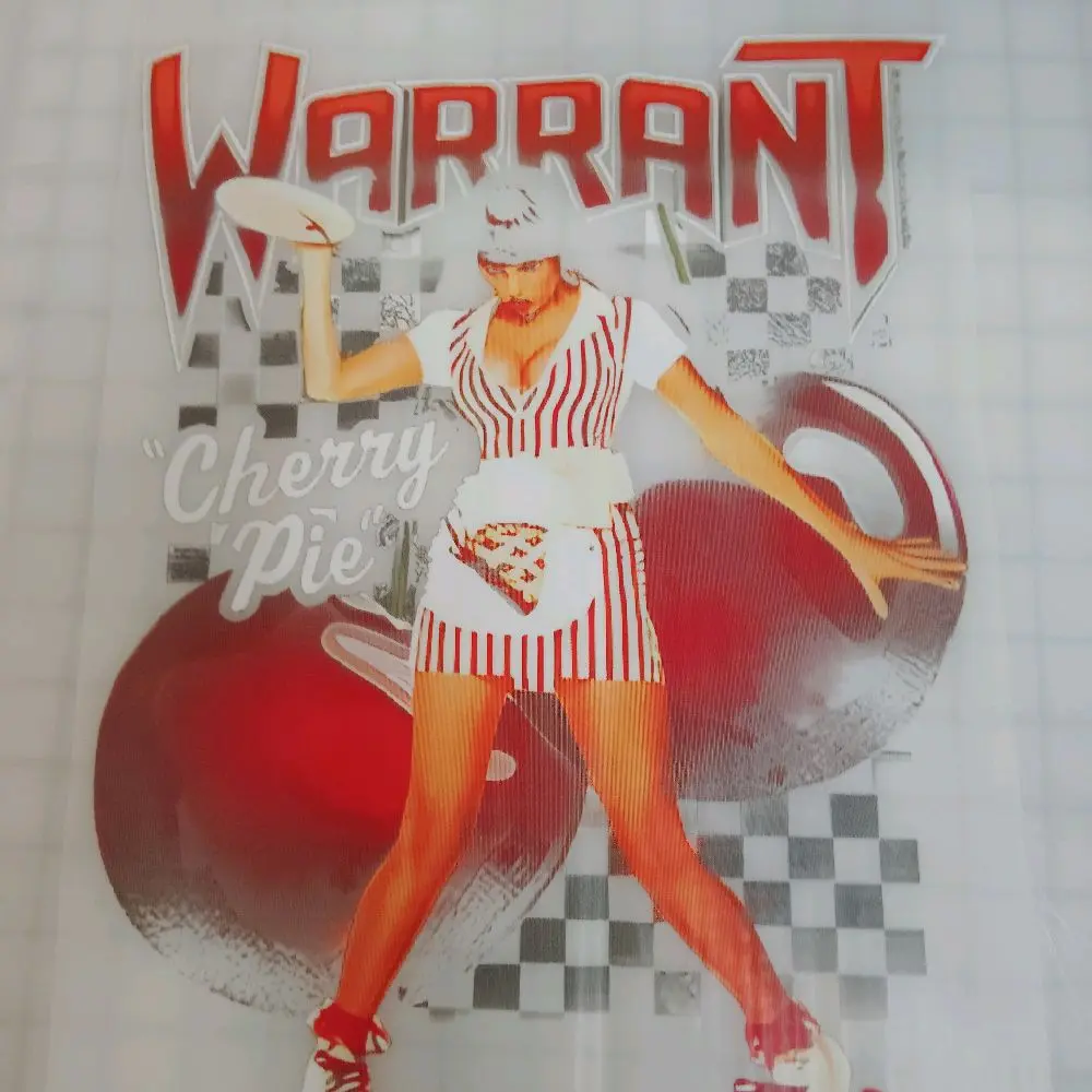 1 DTF Print -Warrant Cherry Pie Halftone rock band group singer heavy metal  Ready to Press