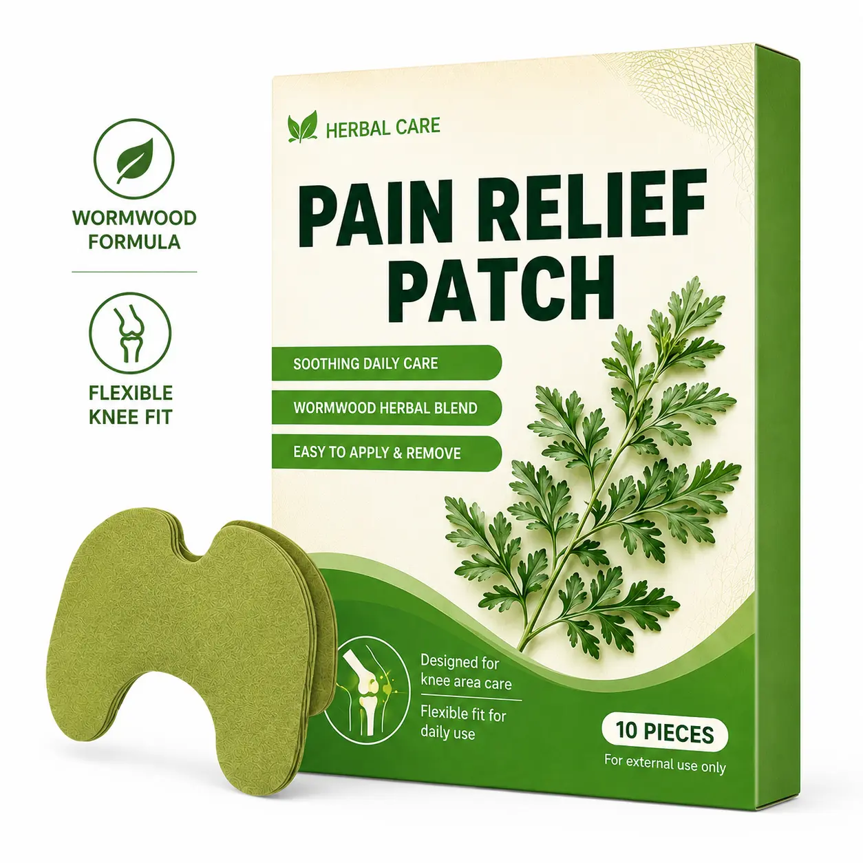 Wormwood Herbal Care Patches – Gentle Warming Body Patches for Knees, Back, Neck, Shoulders, Hands & Legs, Breathable and Comfortable for Daily Care