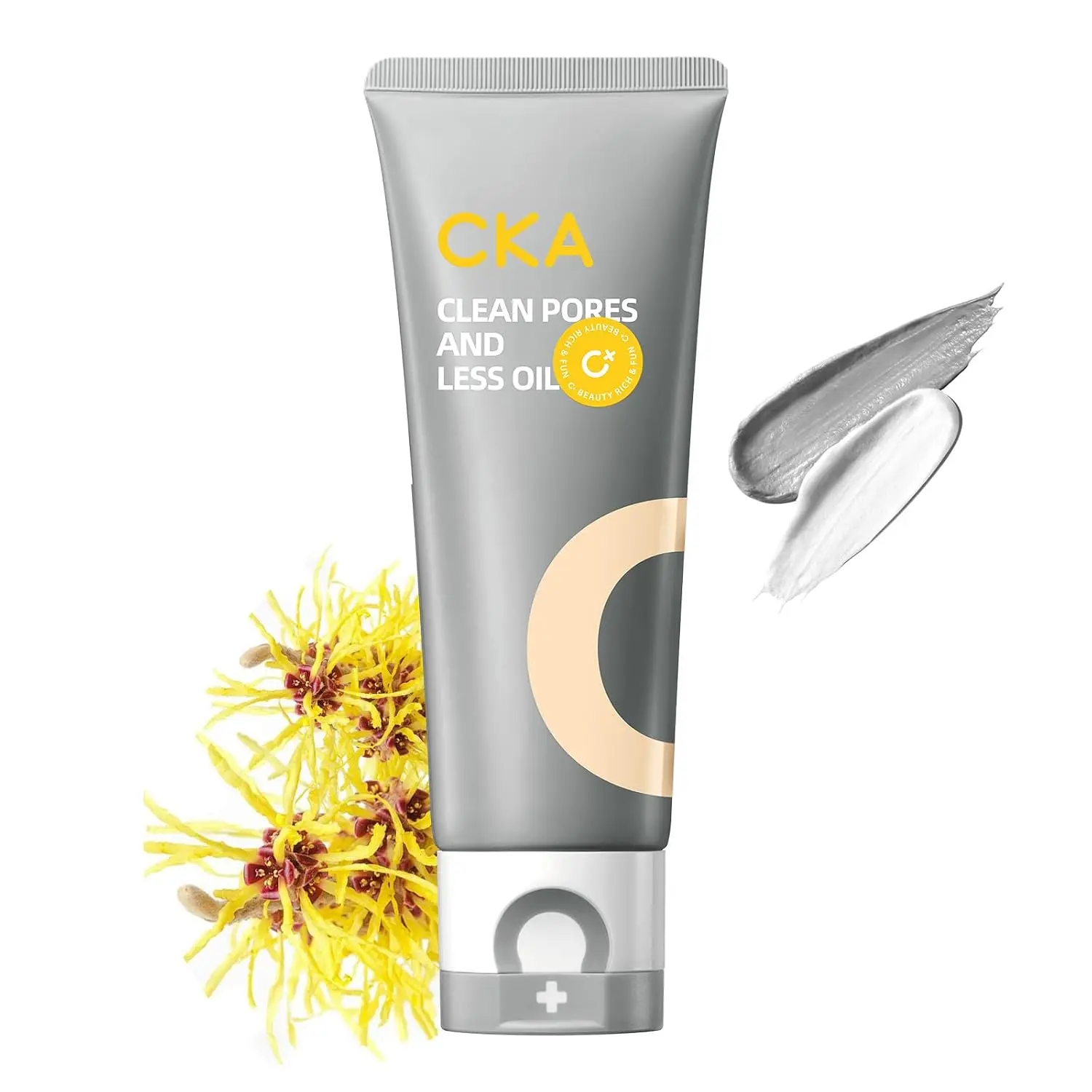 [CKA] Amazonian White Clay Dual-Tube Cleanser, Deep Oil Control Cleansing Moisturizing, Amino Acid Deep Pore Cleanser for Women and Men Face Wash, summervibes