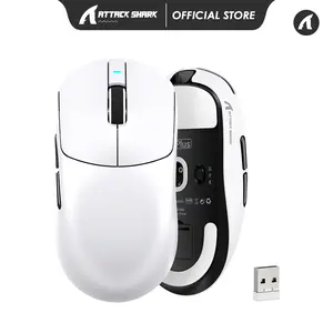 ATTACK SHARK X8Plus 55g Superlight Wireless Gaming Mouse with 40K DPI,PAW 3395PRO Sensor, Broadcom BK52820 Chip,HUANO Switch,Web Driver,Tri-Mode Fit Large Hand Mice