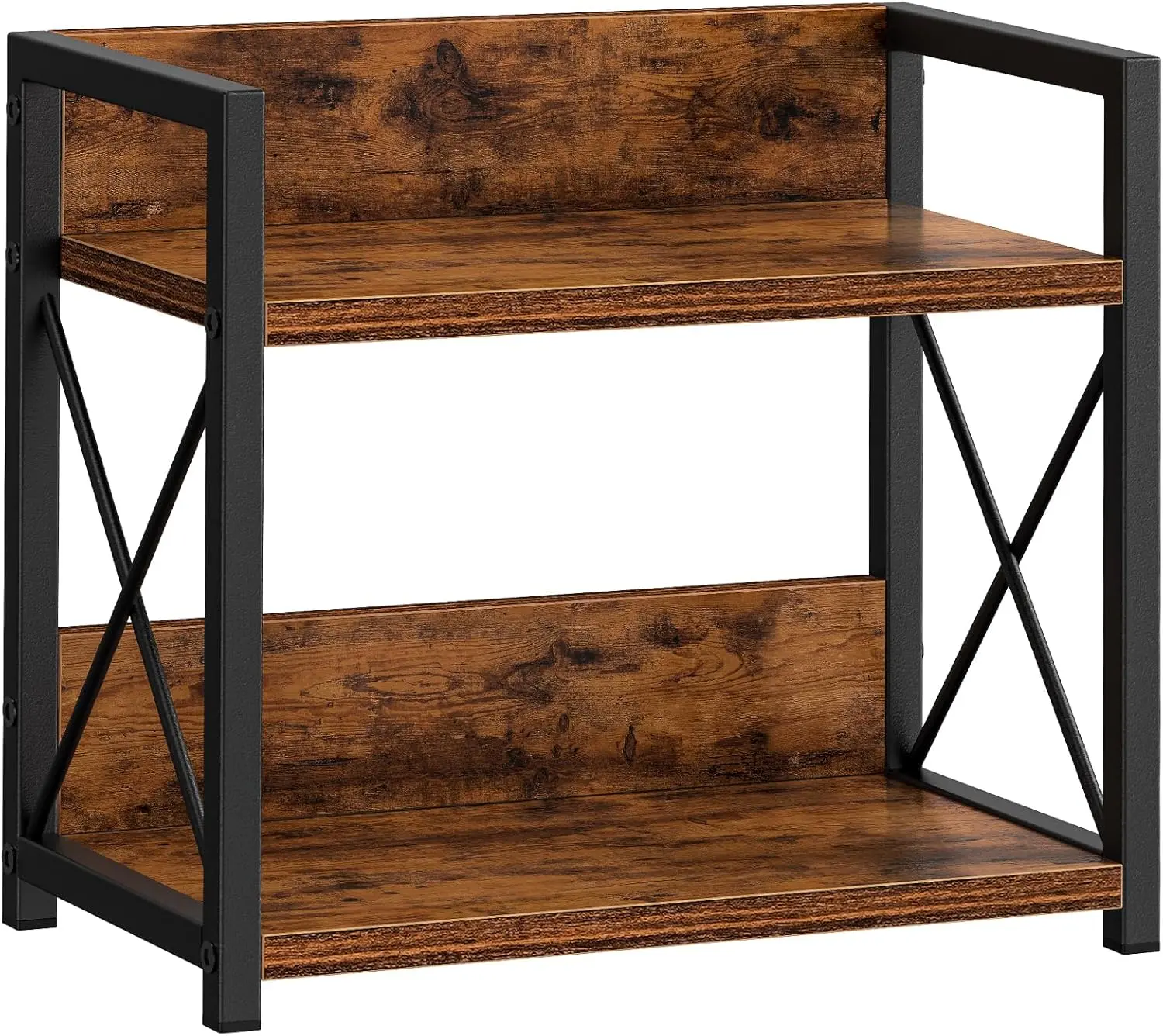 Countertop Shelf Organizer, 2 Tier Kitchen Spice Rack for Countertop, Wood Kitchen Counter Shelf for Home, Coffee Station Organizer