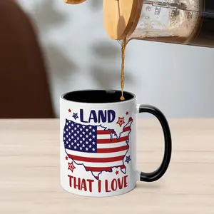Unique Double-Sided Print Skeleton Mug Two-Tone Inner Wall & Handle Ceramic Cup for Coffee Tea Cocoa Daily Drinkware