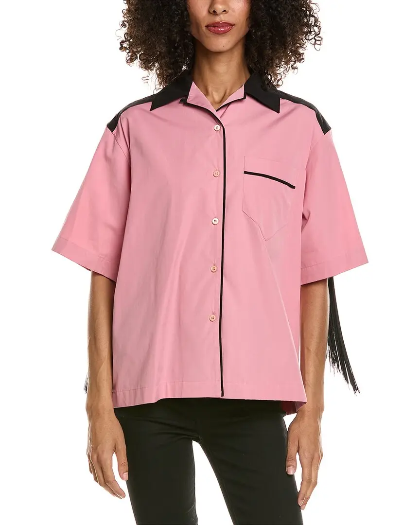Prada Fringed Poplin Shirt