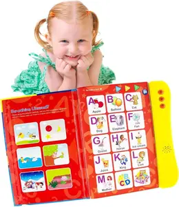 Talking Activity Book for 2 Years Old & Up - Sound Book with 5 Learning Activities Including Letters, Numbers, Quiz Game & Memory Match - Interactive Books for Babies with Fun Sound and Melodies