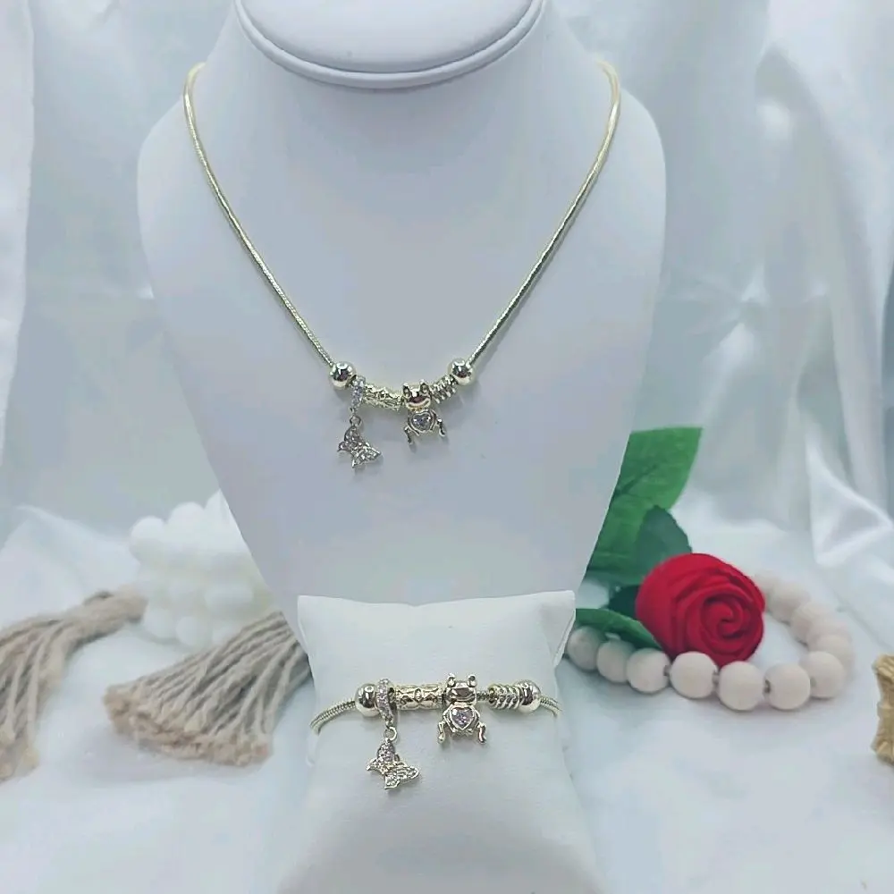 ValdiviaJewelry #2592 – High-Quality 14K Gold-Filled Necklace and Bracelet Set
