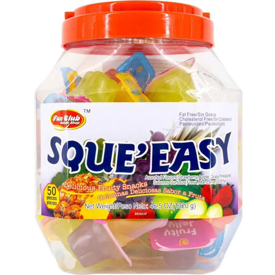 Squeeasy Fruity Jello Cups - Ambient Sweet Assorted Flavors Snack, 1320g Family-Size Large Tub, Including Mango & Lychee Squeeasy Fruity Jello Cups - Ambient Sweet Assorted Flavors Snack, 1320g Family-Size Large Tub, Including Mango & Lychee