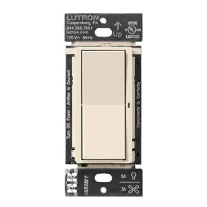 Lutron DVRF-5NS-LA Caseta Claro Smart Switch, 5A, Single-Pole/3-Way/Multi-Location, Light Almond