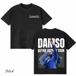 Comfort Colors Damso BEYAH 2026 Tour T-Shirt, French Rapper Graphic Tee, Hip Hop Concert Vintage Double Sided Streetwear Unisex