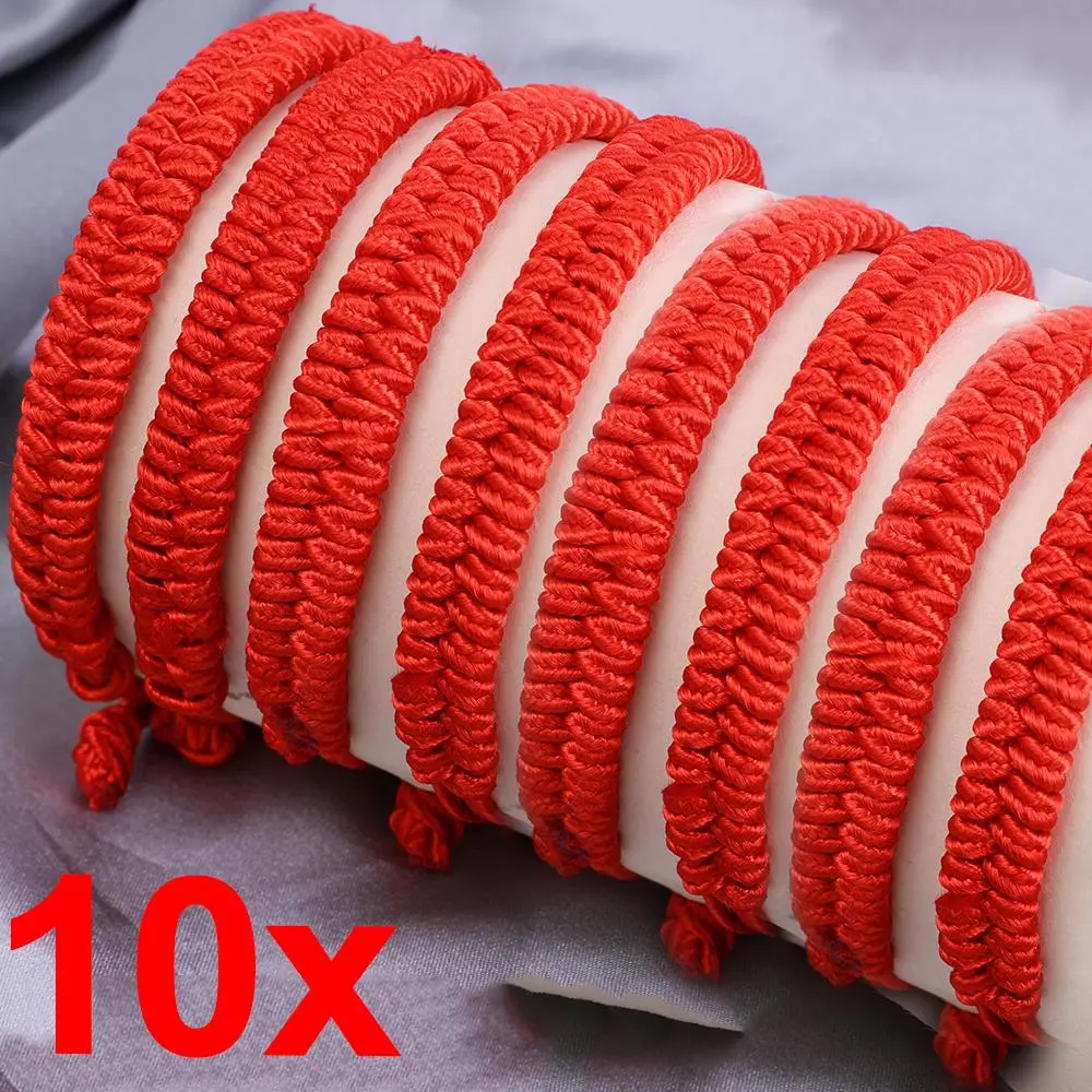 2024 New Year Lucky Red String Rope Braided Bracelets Thread Adjustable Handwoven Knots Women Bracelet Jewelry Gift Wristbands
