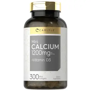 Carlyle Calcium 1200 mg with Vitamin D3 | 300 Softgels | Non-GMO and Gluten Free Supplement Carlyle Calcium 1200 mg with Vitamin D3 | 300 Softgels | Non-GMO and Gluten Free Supplement