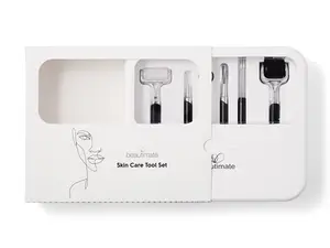 beautimate 6 In 1 Skin Care Tool Set - Facial Anti Aging Kit Including Jade, Eye and Derma Roller - Tweezer - Pore Extractor - Serum Scooper