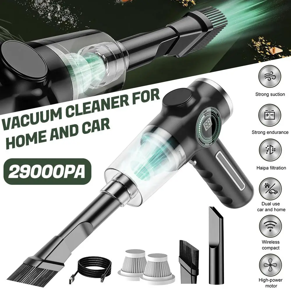 Mini Handheld Vacuum Cleaner, Portable Cordless Rechargeable Hand Vacuum with 2 Attachments 2 Filters for Home, Stairs.
