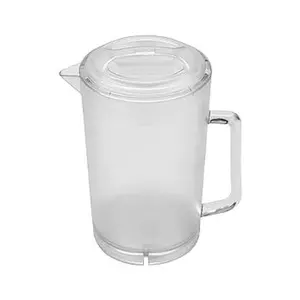 3064-1-CL-EC Heavy-Duty Shatterproof Plastic 2 Quart Pitcher with Lid, BPA Free (64 Ounce), Clear