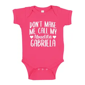Don't Make Me Call My Abuelita Baby Bodysuit One Piece or Toddler Shirt Cute Abuela Clothes with Customization, Protective Abuelita , Funny Abuelita , Mother's Day Gift