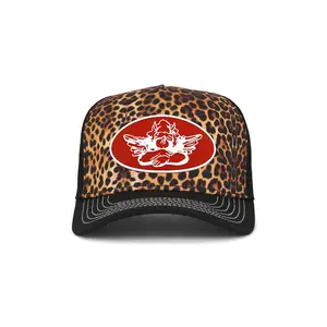 Boys Lie He's A Cheetah Trucker Hat in Black