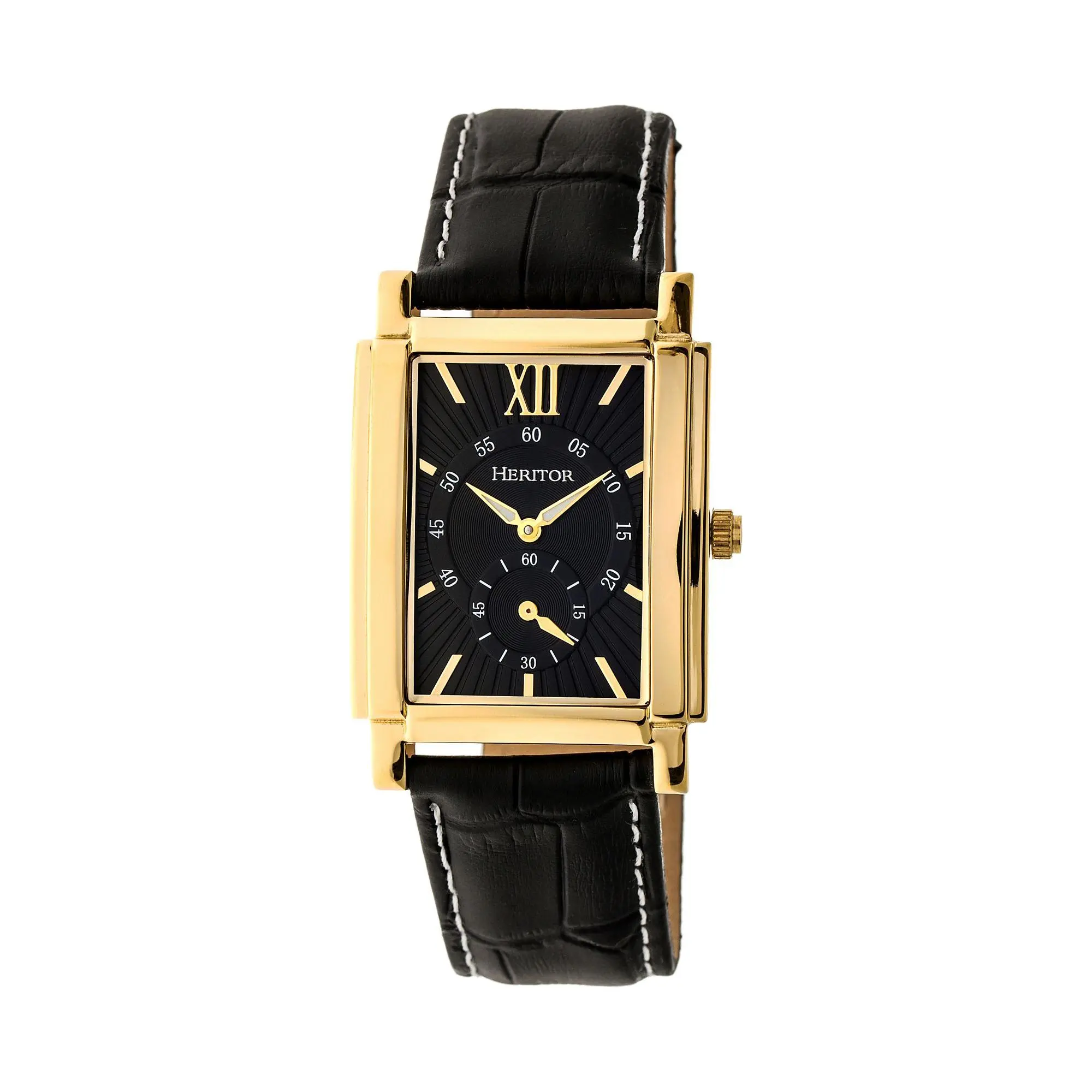Heritor Automatic Men's Frederick Stainless Rectangle Watch