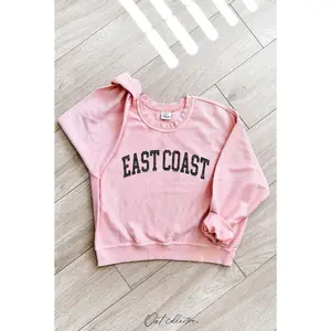 EAST COAST Cropped Thermal Vintage Pullover