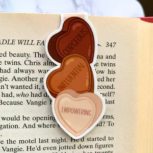 Melanated Hearts Magnetic Bookmark - Perfect for Book Lovers and Journal Writers